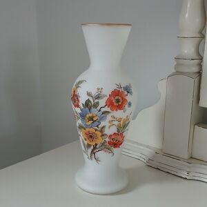 Vintage 1970s Murano Frosted Glass Vase